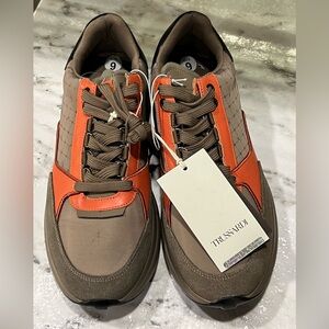 Trussardi Men's Athletic Shoes - Brown and Orange
